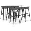 vidaXL 7-tlg. Bar-Set Wei&szlig; und Grau