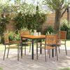 vidaXL Garten Essgruppe 5 pcs Grau 90 x 90 x 75 cm Poly-Rattan