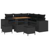 vidaXL Gartensofa-set 8 stk. Schwarz Poly-Rattan
