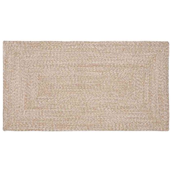 vidaXL Bereichsteppiche Rechtwinklig Nat&uuml;rlich und Wei&szlig; 80 x 150 cm