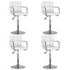 vidaXL Esszimmerst&uuml;hle 4 Stk. Drehbar Wei&szlig; Kunstleder