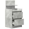 vidaXL Nachttisch mit 2 Schubladen Betongrau 38x34x80 cm