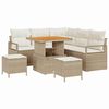 vidaXL Garten-Sofa-Set mit Kissen 8 pcs Beige Poly Rattan
