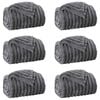 vidaXL Wohndecken 6 Stk. Dunkelgrau 200 x 150 cm 4.75 Fleece