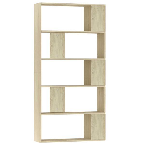 vidaXL B&uuml;cherregal/Raumteiler Sonoma-Eiche 80x24x159 cm Holzwerkstoff