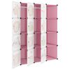 vidaXL Kinderschrank Modular mit 12 Würfeln Rosa PP