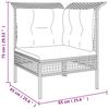 vidaXL 9-tlg. Garten-Lounge-Set mit Kissen Grau Poly Rattan