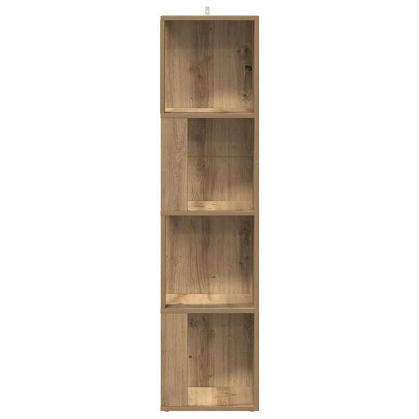 vidaXL Eckregal Artisan-Eiche 33x33x132 cm Holzwerkstoff