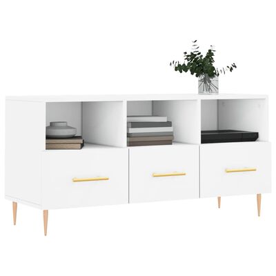 vidaXL TV-Schrank Weiß 102x36x50 cm Holzwerkstoff