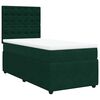 vidaXL Boxspringbett mit Matratze Dunkelgr&uuml;n 90x200 cm Samt