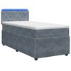 vidaXL Boxspringbett mit Matratze Dunkelgrau 90 x 190 cm Samt