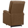 vidaXL Massagesessel mit Aufstehhilfe Braun Stoff