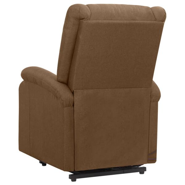 vidaXL Massagesessel mit Aufstehhilfe Braun Stoff