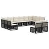 vidaXL Gartensofa-set 12 Stk. Schwarz Poly-Rattan