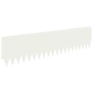vidaXL Rasenkante 20 stk. 103 x 25 cm Stahl Wei&szlig;