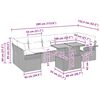 vidaXL Garten-Sofa-Set mit Kissen 8 pcs Beige und Creme