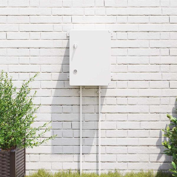 vidaXL Steuerschrank Grau 30 x 19.5 x 40 cm ABS Kunststoff