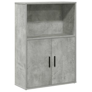 vidaXL B&uuml;cherregal Betongrau 60x24x85 cm Holzwerkstoff