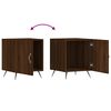 vidaXL Nachttische 2 Stk. Braun Eichen-Optik 40x40x50 cm Holzwerkstoff