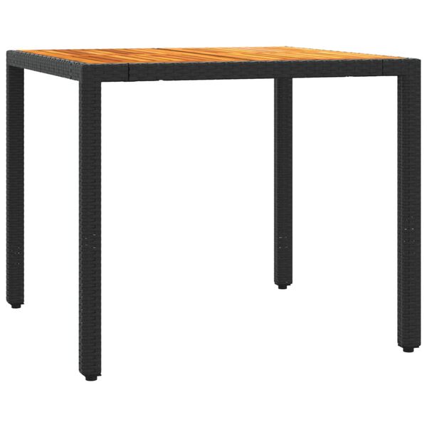 vidaXL 3-tlg. Bistro-Set mit Kissen Schwarz Poly Rattan