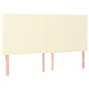 vidaXL Kopfteil Creme 160x5x118/128 cm Kunstleder