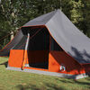 vidaXL Tipi Zelt mit Dach Grau und Orange 364 x 281 x 257 cm Taft