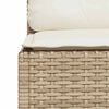 vidaXL 11-tlg. Garten-Sofagarnitur mit Kissen Beige Poly Rattan