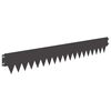 vidaXL Raseneinfassung 50 pcs 103 x 15 cm Metall Schwarz