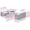 vidaXL Gartensofa-set mit Kissen 10 pcs Schwarz Poly-Rattan