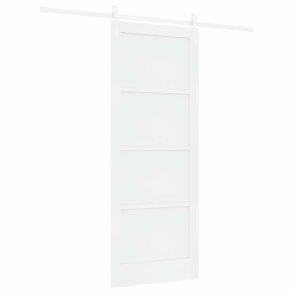 vidaXL Schiebet&uuml;r Wei&szlig; 83 x 211 cm Massives Kiefernholz