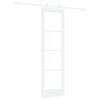 vidaXL Schiebet&uuml;r Wei&szlig; 61 x 198,5 cm Massivholz Kiefer und Glas