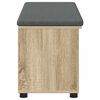 vidaXL Flurbank mit Kissen Uni Sonoma-Eiche 100 x 38 x 46 cm