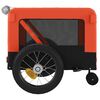 vidaXL Fahrradanh&auml;nger Hunde Orange und Schwarz Oxford-Gewebe & Eisen