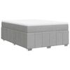 vidaXL Boxspringbett mit Matratze Hellgrau 140x200 cm Stoff
