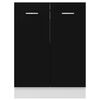 vidaXL Unterschrank Lyon Schwarz 60x46x81,5 cm Holzwerkstoff