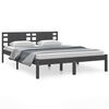 vidaXL Massivholzbett ohne Matratze Grau 120x200 cm Kiefernholz
