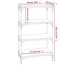 vidaXL B&uuml;cherregal Grau Sonoma 60x33x100 cm Holzwerkstoff und Stahl