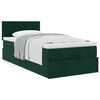 vidaXL Ottoman-Bett mit Matratze Dunkelgr&uuml;n 90x190 cm Samt