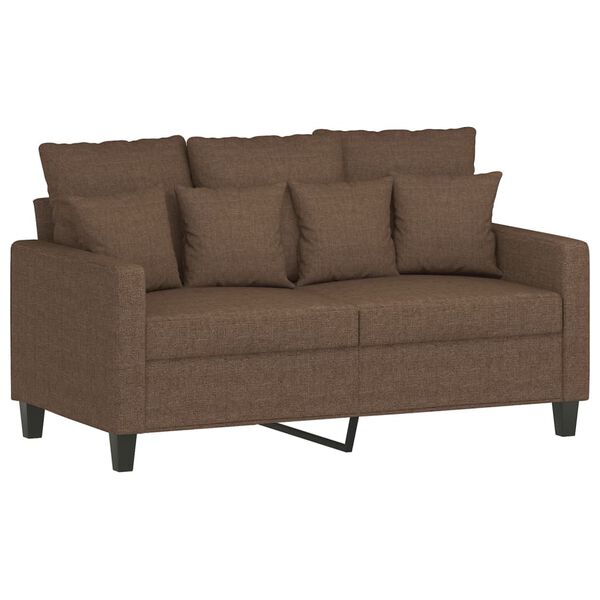 vidaXL 2-Sitzer-Sofa Braun 120 cm Stoff