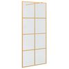 vidaXL Walk-in Duschwand Gold 90 x 195 cm Geh&auml;rtetes Glas