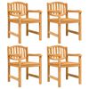 vidaXL Gartenst&uuml;hle 4 Stk. 58x59x88 cm Massivholz Teak