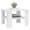 vidaXL Couchtisch Hochglanz-Wei&szlig; 60x60x42 cm Holzwerkstoff