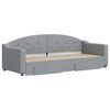 vidaXL Tagesbett Ausziehbar mit Schubladen Hellgrau 80x200 cm Stoff