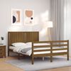 vidaXL Massivholzbett mit Kopfteil Honigbraun 140x190 cm