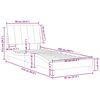 vidaXL Bettgestell ohne Matratze "Hanko" Schwarz 90x200 cm Samt