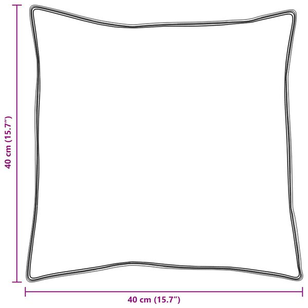 vidaXL Kopfkissen mit Kissen 2 pcs Wei&szlig; 40 x 40 cm Baumwolle