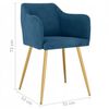 vidaXL Esszimmerst&uuml;hle 6 Stk. Blau Samt
