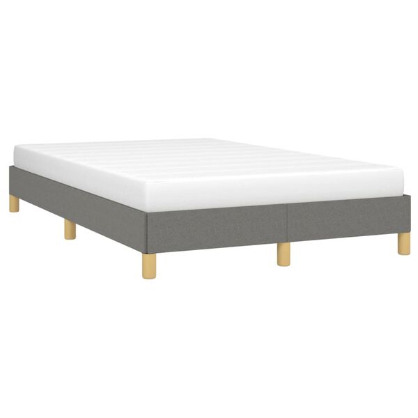 vidaXL Bettgestell ohne Matratze Dunkelgrau 120x200 cm Stoff