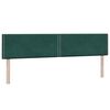 vidaXL Boxspringbett mit Matratzen Dunkelgr&uuml;n 200x210 cm Samt