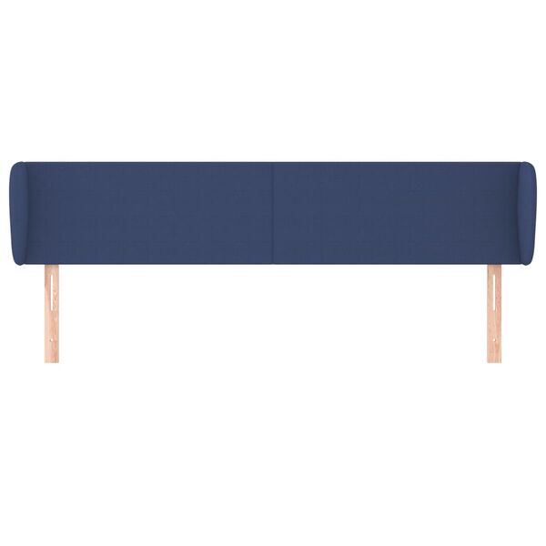 vidaXL Kopfteil mit Ohren Blau 163x23x78/88 cm Stoff